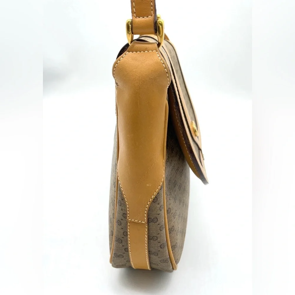 Auth Gucci Micro GG PVC Leather Beige / Brown Shoulder Bag - Picture 7 of 16
